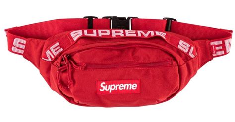 red supreme waist bag